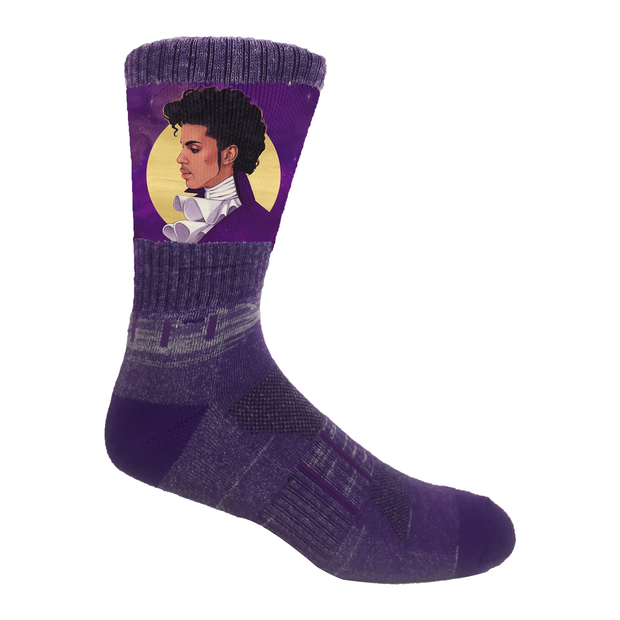 Purple Paisley POP Crew Socks