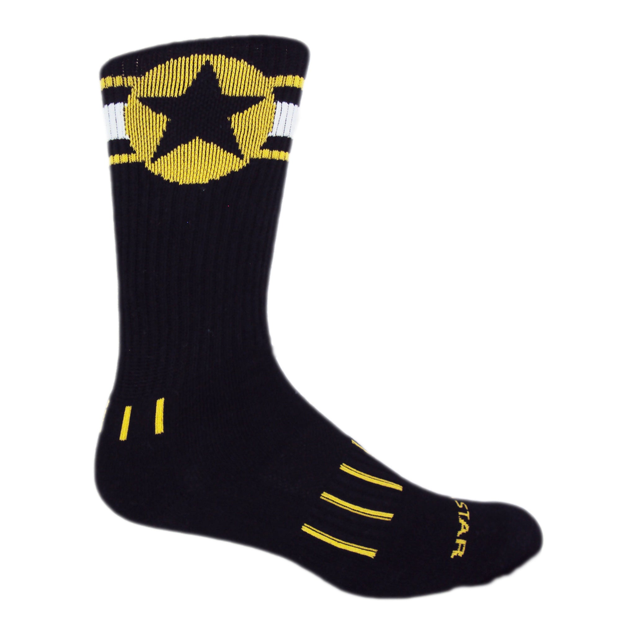 MOXY Socks American Star athletic crew socks black