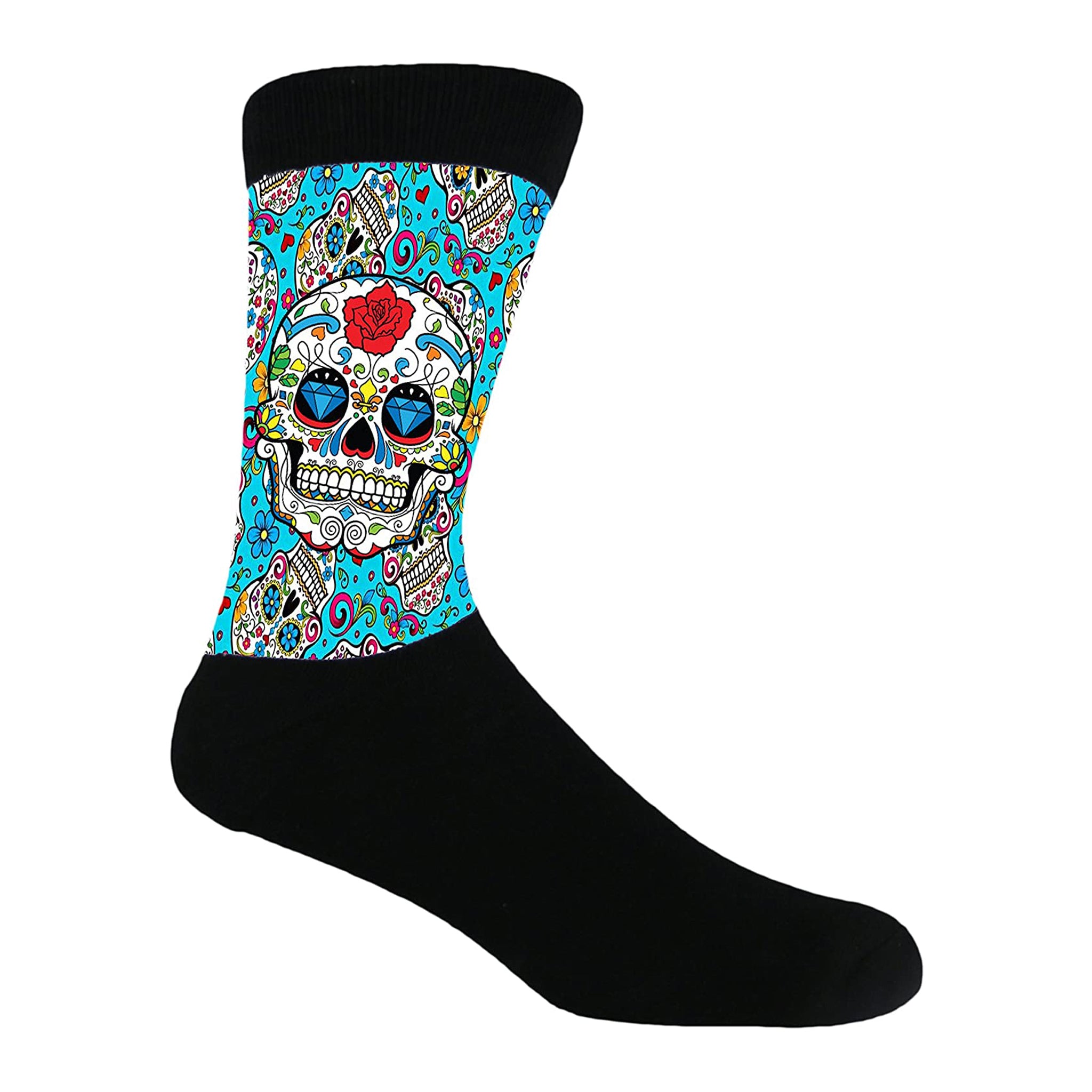 MOXY Socks Dia De Los Muertos sugar skull crew socks