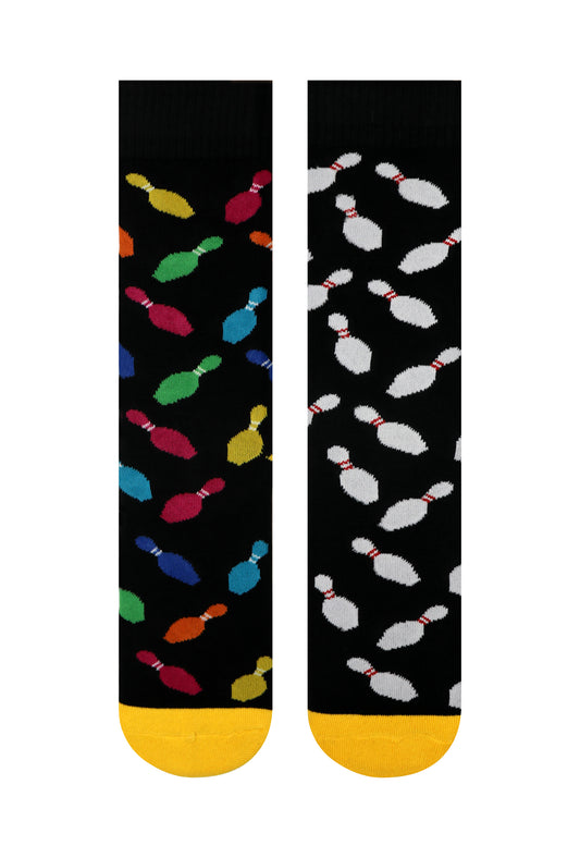 MOXY Socks bowling pin pattern dress crew socks